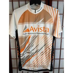 Jakroo Jersey Full Zip Back Pocket Blue Size Large Men's Cycling Bike Jacket XL